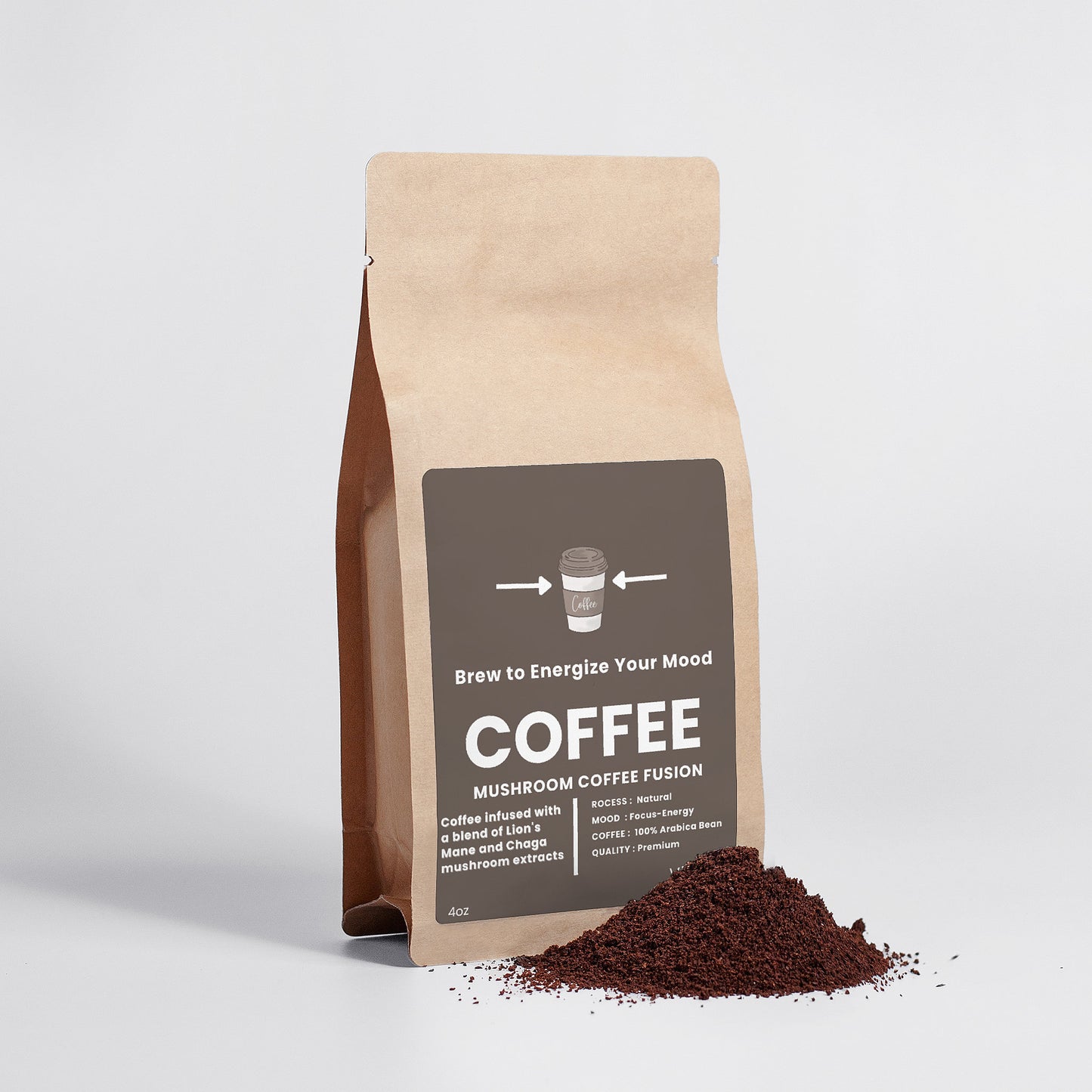 Mushroom Coffee Fusion - Lion’s Mane & Chaga 4oz